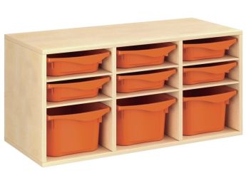 MÖBELSTÜCK MIT MELAMINBESCHICHTUNG H: 51 cm - L: 105 cm 9 Behälter - 6...