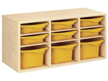 MÖBELSTÜCK MIT MELAMINBESCHICHTUNG H: 51 cm - L: 105 cm 9 Behälter - 6...