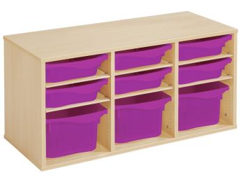 MÖBELSTÜCK MIT MELAMINBESCHICHTUNG H: 51 cm - L: 105 cm  9 Behälter - 6...