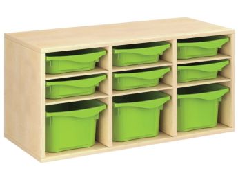 MÖBELSTÜCK MIT MELAMINBESCHICHTUNG H: 51 cm - L: 105 cm 9 Behälter - 6...