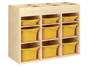 MÖBELSTÜCK MIT MELAMINBESCHICHTUNG H: 81 cm - L: 105 cm 9 Behälter - 6...