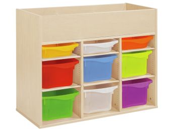 MEUBLE MÉLAMINÉ H: 81 cm - L: 105 cm 9 bacs - 6 étagères