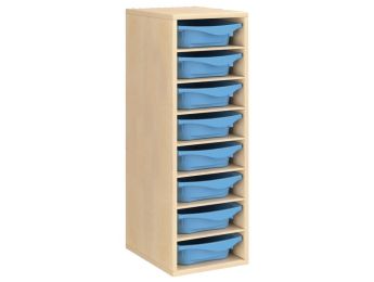 MÖBELSTÜCK MIT MELAMINBESCHICHTUNG H: 102 cm - L: 36 cm 8 Behälter - 7...