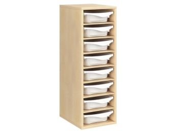 MÖBELSTÜCK MIT MELAMINBESCHICHTUNG H: 102 cm - L: 36 cm 8 Behälter - 7...