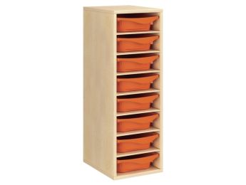 MÖBELSTÜCK MIT MELAMINBESCHICHTUNG H: 102 cm - L: 36 cm 8 Behälter - 7...