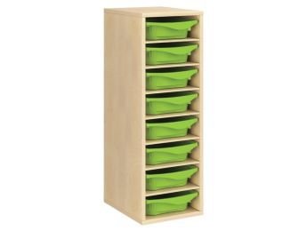 MÖBELSTÜCK MIT MELAMINBESCHICHTUNG H: 102 cm - L: 36 cm 8 Behälter - 7...