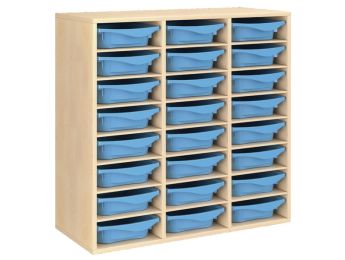 MÖBELSTÜCK MIT MELAMINBESCHICHTUNG H: 102 cm - L: 105 cm 24 Behälter - 21...