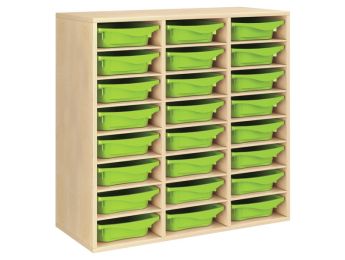 MÖBELSTÜCK MIT MELAMINBESCHICHTUNG H: 102 cm - L: 105 cm 24 Behälter - 21...