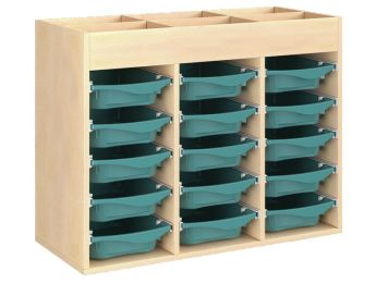 MÖBELSTÜCK MIT MELAMINBESCHICHTUNG H: 81 cm - L: 105 cm 15 Behälter auf...