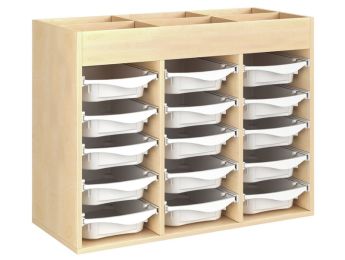MEUBLE MÉLAMINÉ H: 81 cm - L: 105 cm 15 bacs sur rails