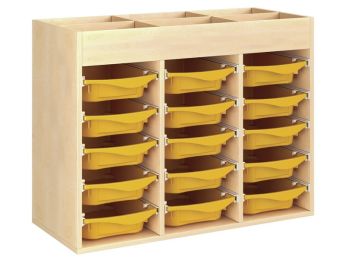 MEUBLE MÉLAMINÉ H: 81 cm - L: 105 cm 15 bacs sur rails
