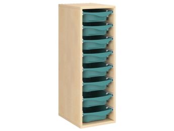 MÖBELSTÜCK MIT MELAMINBESCHICHTUNG H: 102 cm - L: 36 cm 8 Behälter auf...