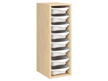 MEUBLE MÉLAMINÉ H: 102 cm - L: 36 cm 8 bacs sur rails
