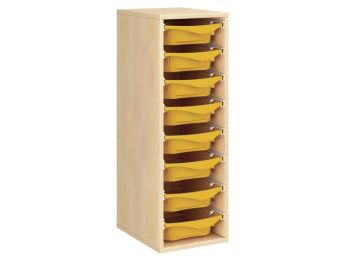 MEUBLE MÉLAMINÉ H: 102 cm - L: 36 cm 8 bacs sur rails