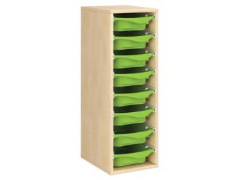 MEUBLE MÉLAMINÉ H: 102 cm - L: 36 cm 8 bacs sur rails