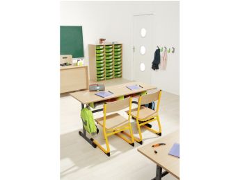 ADJUSTABLE TABLE-STACKABLE METAL CHAIR S3 to S6