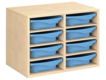 MÖBEL MIT MELAMINBESCHICHTUNG H: 51 cm - B: 70,5 cm 8 Behälter - 6...