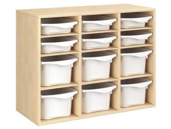 MÖBELSTÜCK MIT MELAMINBESCHICHTUNG H: 81 cm - L: 105 cm 12 Behälter - 9...