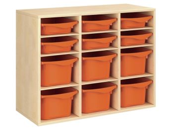 MÖBELSTÜCK MIT MELAMINBESCHICHTUNG H: 81 cm - L: 105 cm 12 Behälter - 9...