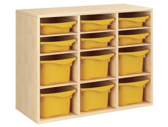 MÖBELSTÜCK MIT MELAMINBESCHICHTUNG H: 81 cm - L: 105 cm 12 Behälter - 9...