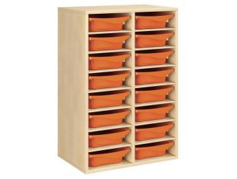 MÖBELSTÜCK MIT MELAMINBESCHICHTUNG H: 102 cm - L: 70,5 cm 16 Behälter - 14...