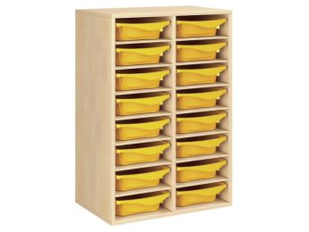 MÖBELSTÜCK MIT MELAMINBESCHICHTUNG H: 102 cm - L: 70,5 cm 16 Behälter - 14...