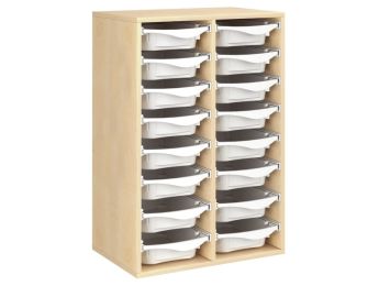 MEUBLE MÉLAMINÉ H: 102 cm - L: 70,5 cm 16 bacs sur rails