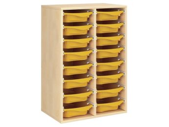 MEUBLE MÉLAMINÉ H: 102 cm - L: 70,5 cm 16 bacs sur rails