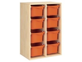 MEUBLE MÉLAMINÉ H: 102 cm - L: 70,5 cm 8 bacs sur rails