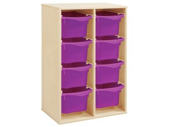 MEUBLE MÉLAMINÉ H: 102 cm - L: 70,5 cm 8 bacs sur rails