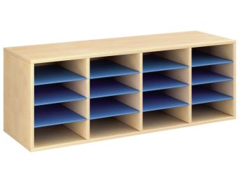 MEUBLE MÉLAMINÉ H: 51 cm - L: 139 cm 12 étagères