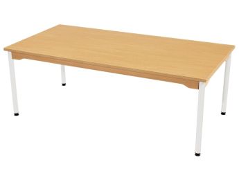 TISCH MIT GERÄUSCHARMER PLATTE - FUSSTEIL AUS METALL - Rechteckig 160x80 cm