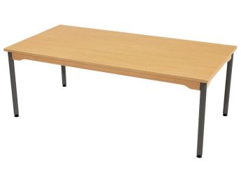 TISCH MIT GERÄUSCHARMER PLATTE - FUSSTEIL AUS METALL - Rechteckig 160x80 cm