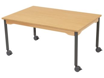 TABLE INSONORISÉE - PIÉTEMENT À  ROULETTES - Rectangle 120x80 cm