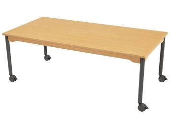 TABLE INSONORISÉE - PIETEMENT À ROULETTES - Rectangle 160x80 cm