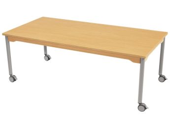TABLE INSONORISÉE - PIETEMENT À ROULETTES - Rectangle 160x80 cm