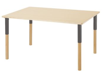 TAVOLO CON PIANALE STRATIFICATO con gambe regolabili - 120 x 80 cm