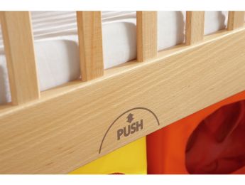 SPACE-SAVING WELL-BEING RAISED COT BED With bars