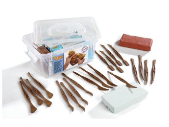 KIT PÂTE À MODELER AUTO-DURCISSANTE 7 x 500 g + accessoires