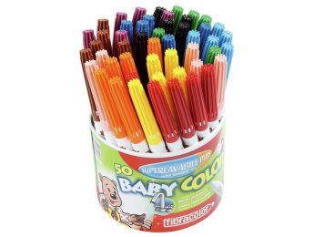 STIFTEN MET DIKKE PUNT Baby color Pot van 50