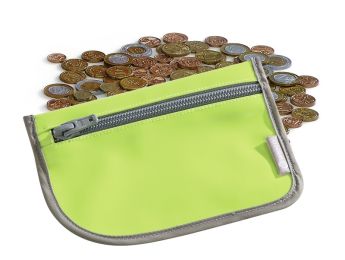 GELDBÖRSE MIT GELDSTÜCKEN