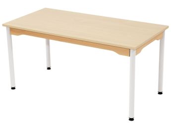 TISCH MIT MELAMINBESCHICHTETER PLATTE - METALLFUSSTEIL - Rechteckig 120x60 cm