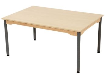 TISCH MIT MELAMINBESCHICHTETER PLATTE - METALLFUSSTEIL - Rechteckig 120x80 cm