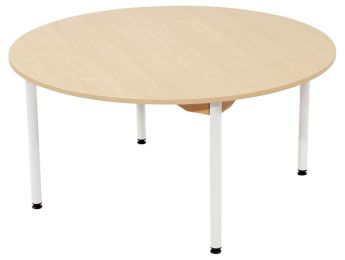 TISCH MIT MELAMINBESCHICHTETER PLATTE - METALLFUSSTEIL - Rund Ø120 cm