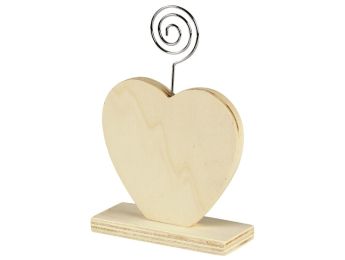 CLIP MÉMO/PHOTOS À DÉCORER Cœur