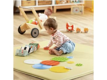 TAPIS UNI COUSU 130 x 130 cm