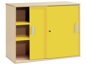 MÖBELSTÜCK MIT MELAMINBESCHICHTUNG H: 81 cm - L: 105 cm 2 Gleittüren, 2...