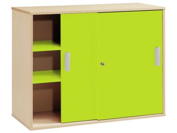 MÖBELSTÜCK MIT MELAMINBESCHICHTUNG H: 81 cm - L: 105 cm 2 Gleittüren, 2...