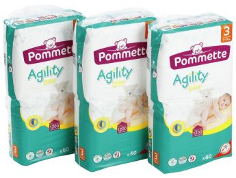 COUCHES JETABLES Pommette 3 PACKS Taille 3 - 4/9 kg