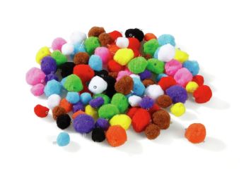 PERLENPOMPONS IN MEHREREN GRÖSSEN